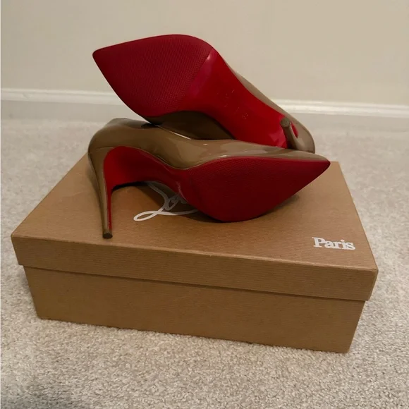 Christian Louboutin Glossy Brown Heels